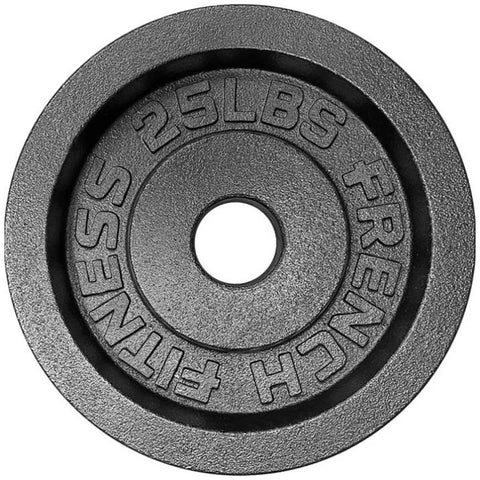 French Fitness Cast Iron Olympic Weight Plate V1 25 lbs (New)
