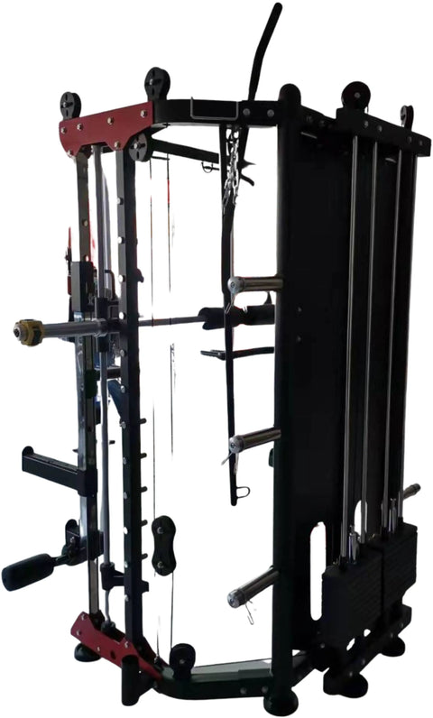 French Fitness FSR80 Functional Trainer Smith & Rack Gym System (New)