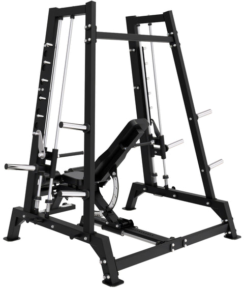 French Fitness Power Smith Dual System Converging Bench Press Combo Plate Loaded (New)