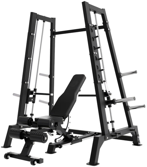 French Fitness Power Smith Dual System Converging Bench Press Combo Plate Loaded (New)