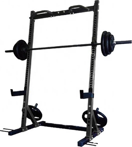 French Fitness Rubber Grip Weight Plate Set w/7 ft Bar 235 lbs + Rack + Bench (New)