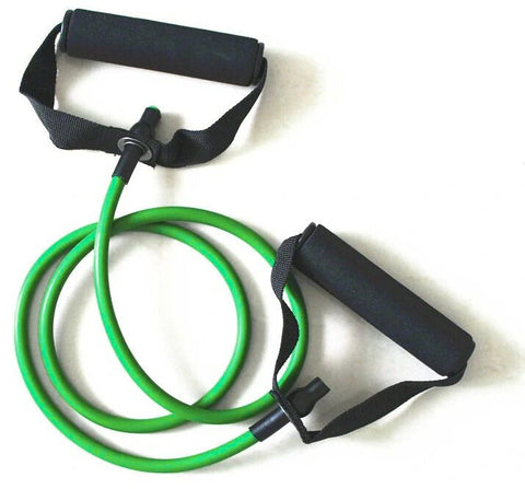 French Fitness Resistance Band Set of 5 w/Handles (New)