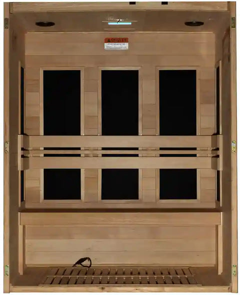 GoldenDesigns DYN-6315-05 Elite Dynamic "Toscana" 3 Person Ultra Low EMF FAR IR Sauna (New)