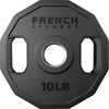 French Fitness Urethane Olympic Weight Plate V2 10 lbs Black (New)