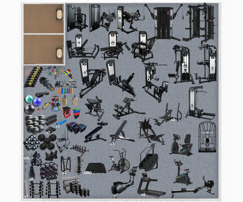 1,500 Sq Ft Gym (Set B)