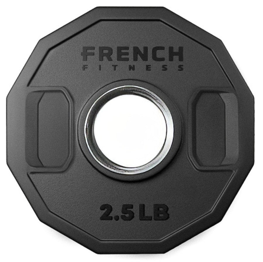 French Fitness Urethane Olympic Weight Plate V2 2.5 lbs Black (New)