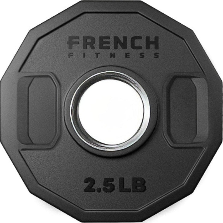 French Fitness Urethane Olympic Weight Plate V2 2.5 lbs Black (New)