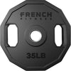 French Fitness Urethane Olympic Weight Plate V2 35 lbs Black (New)