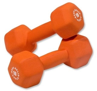 Body Solid BSTND10 Neoprene Dumbbell- 10 lbs. Orange (New)