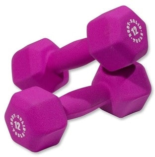 Body Solid BSTND12 Neoprene Dumbbell- 12 lbs. Pink (New)