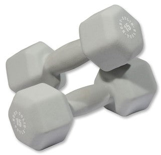 Body Solid BSTND15 Neoprene Dumbbell- 15 lbs. Gray (New)