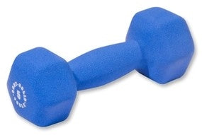 Body Solid BSTND5 Neoprene Dumbbell- 5 lb. Blue Image