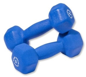 Body Solid BSTND5 Neoprene Dumbbell- 5 lbs. Blue (New)