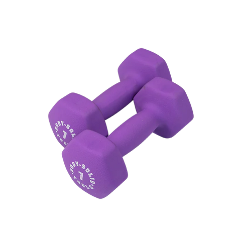 Body Solid BSTND7 Neoprene Dumbbell- 7 lbs. Purple (New)