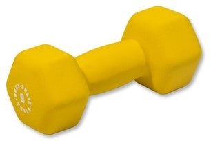 Body Solid BSTND9 Neoprene Dumbbell- 9 lb. Yellow Image