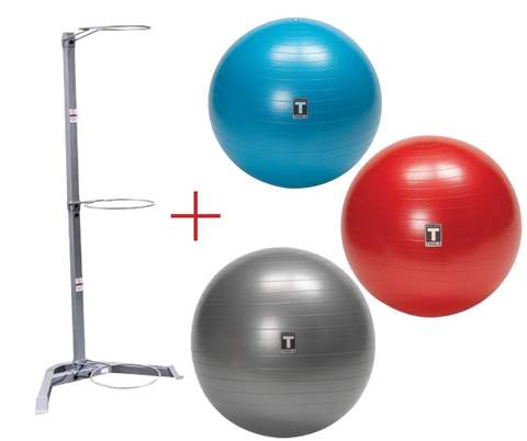 Body-Solid BSTSB Exercise Stability Ball Set w/Rack (New)