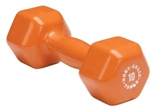 Body Solid BSTVD10 Vinyl Dumbbell 10 lb. Orange Image