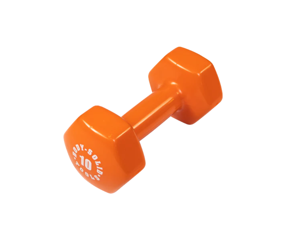 Body Solid BSTVD10 Vinyl Dumbbell 10 lbs. Orange (New)