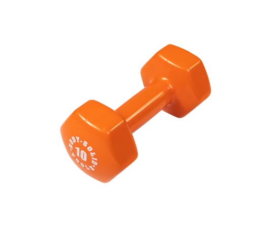 Body Solid BSTVD10 Vinyl Dumbbell 10 lbs. Orange (New)
