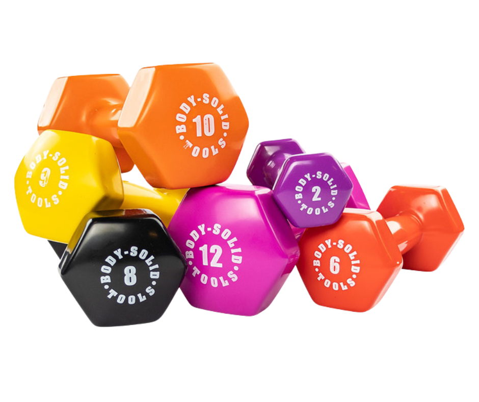 Body Solid BSTVD10 Vinyl Dumbbell 10 lbs. Orange (New)