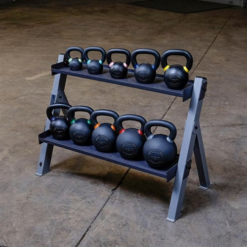 Body Solid GDKR100B Dual Dumbbell & Kettlebell Rack - Black (New)