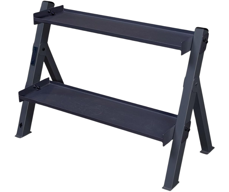 Body Solid GDKR100B Dual Dumbbell & Kettlebell Rack - Black (New)
