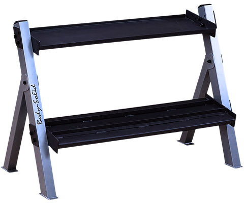 Body Solid GDKR100B Dual Dumbbell & Kettlebell Rack - Black (New)