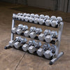 Body Solid GDR48B 3 Tier Horizontal 48" Dumbbell Rack (New)