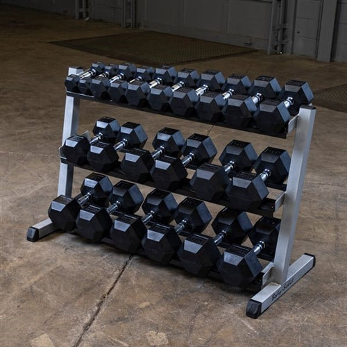 Body Solid GDR48B 3 Tier Horizontal 48" Dumbbell Rack (New)