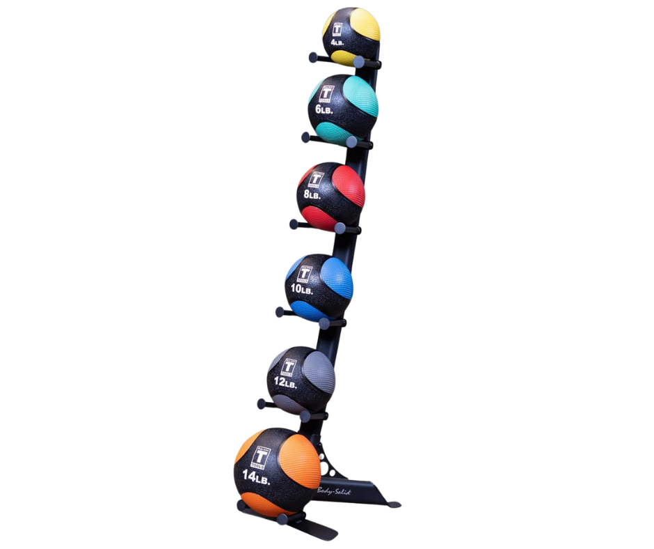 Body Solid GMR10B-PACK Medicine Ball Package w/Rack (New)