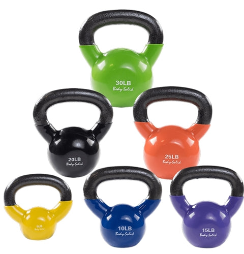 Body Solid KBVS105 Vinyl Coated Kettle Bells Set 5-30 lb. Image