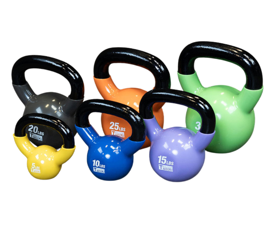 Body Solid KBVS125 Vinyl Coated Kettlebell Set 5-30 lb. (New)