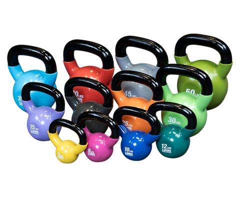 Body Solid KBVS295 Vinyl Coated Kettlebell Set 5-50 lb. (New)