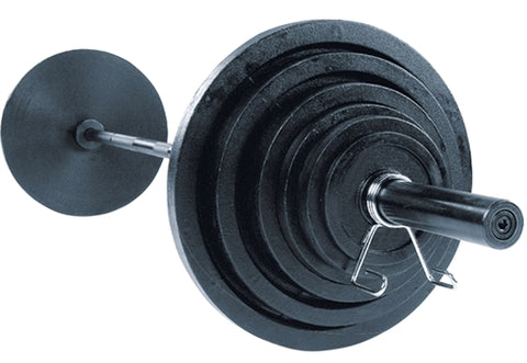 Body Solid OSB300S Olympic Weight Set 300 Lbs.- Black Bar. Image