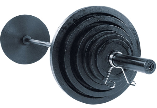 Body Solid OSB300S Olympic Weight Set 300 Lbs.- Black Bar. Image