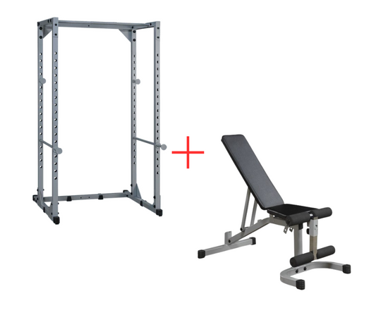 Body-Solid PPR200XP4 Powerline Power Rack w/Flat Incline Decline Bench (New)