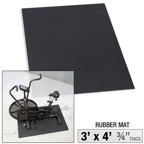 Body-Solid RFM3-4BLK3 Rubber Equipment Mat 3' x 4', 3/4" Thick Image