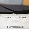 Body-Solid RFM3-4BLK3 Rubber Equipment Mat 3' x 4', 3/4" Thick (New)