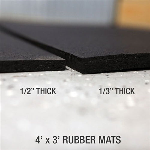 Body-Solid RFM3-4BLK3 Rubber Equipment Mat 3' x 4', 3/4" Thick (New)