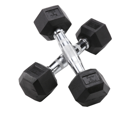 Body Solid SDRS550 Rubber Coated Hex Dumbbell Set 5 to 50 lbs. (New)