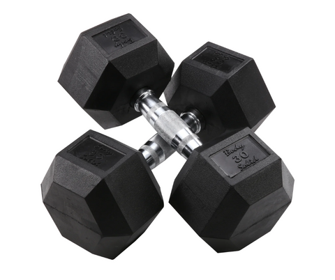 Body Solid SDRS550 Rubber Coated Hex Dumbbell Set 5 to 50 lbs. (New)