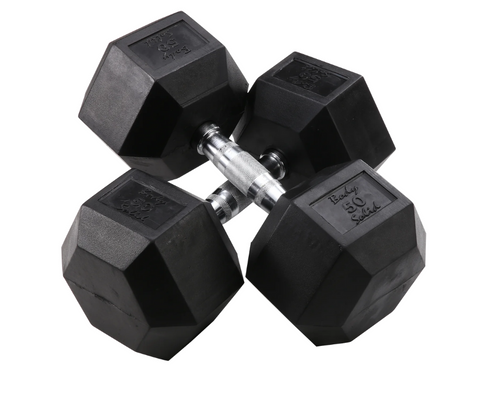 Body Solid SDRS550 Rubber Coated Hex Dumbbell Set 5 to 50 lbs. (New)