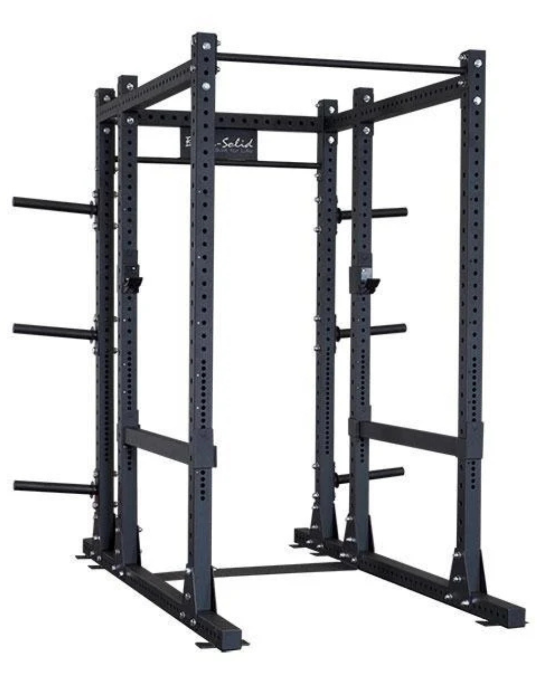 Body-Solid SPR1000SSBackP5 Extended Power Rack w/Adjustable Commercial Bench and Power Rack Strap Safeties (New)