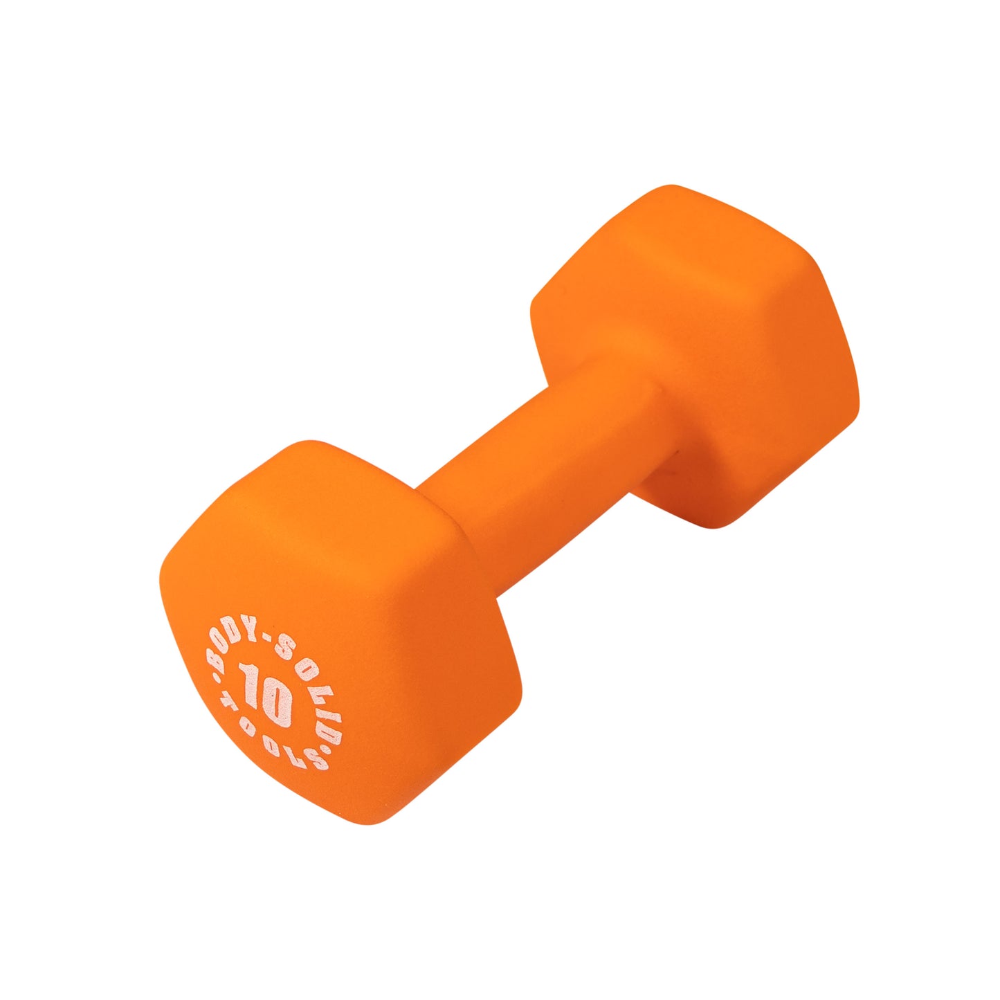 Body Solid BSTND10 Neoprene Dumbbell- 10 lbs. Orange (New)