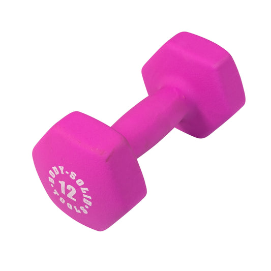 Body-Solid BSTND12 Neoprene Dumbbell- 12 lbs. Magenta (New)