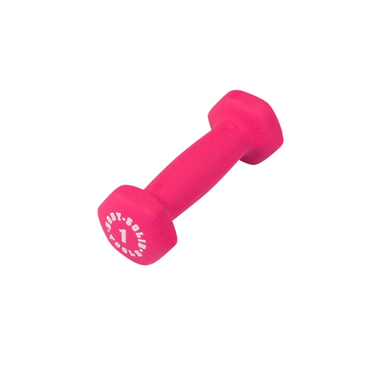 Body-Solid BSTND1 Neoprene Dumbbell- 1 lb. Pink (New)