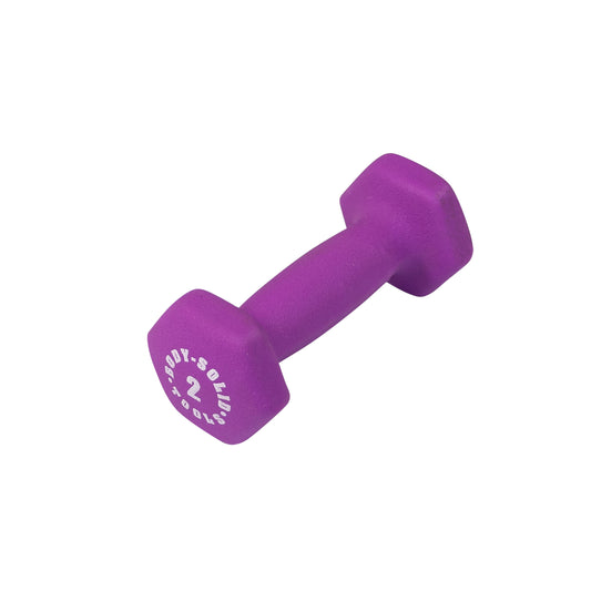 Body Solid BSTND2 Neoprene Dumbbell- 2 lbs. Light Purple (New)