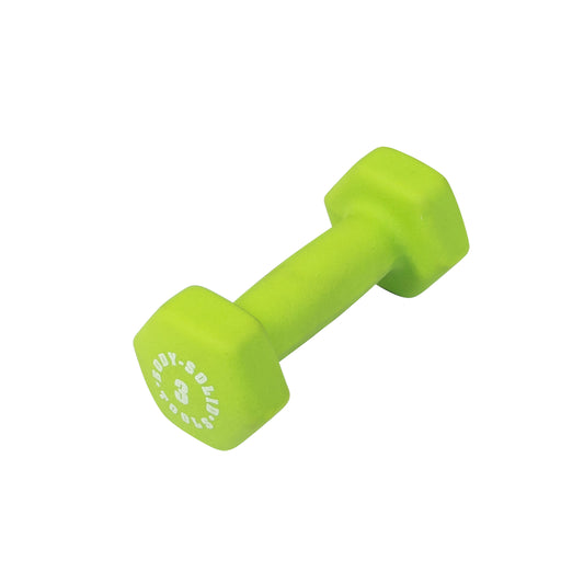 Body Solid BSTND3 Neoprene Dumbbell- 3 lbs. Green (New)