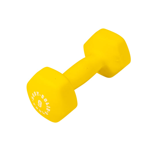 Body Solid BSTND9 Neoprene Dumbbell- 9 lbs. Yellow (New)