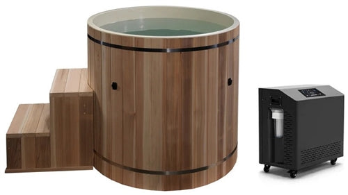 Dynamic Cold Therapy DCT-B-042-PLPC PVC Barrel Spa - Plastic with Pacific Cedar Exterior (New)